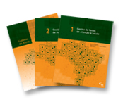 A imagem do material didático apresenta um mapa do Brasil em formato de rede, de cores verde e laranja, com pontos quadriculados, representando os próprios pontos de conexão de uma rede.